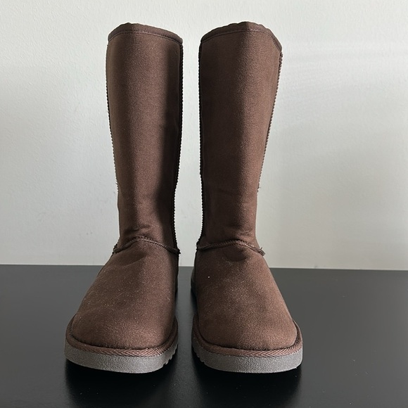 Kids Brown Winter Boots Sz 4 - Picture 2 of 8